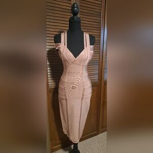 House of CB Blush Bandage Mini Dress